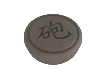 Chinese Chess Cannon v2 002 Low-poly 3D model