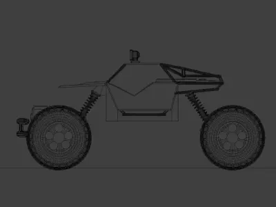 Monster Truck 3D Model  High Poly No Textures 3D model