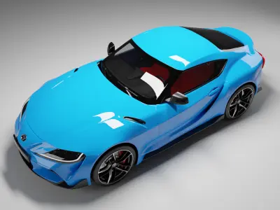 TOYOTA SUPRA MK5 BLUE 3D model