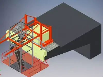 CANTILEVER BRIDGE LADDER 3D model