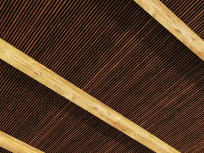 Ceiling straight thin branch n3 3D model