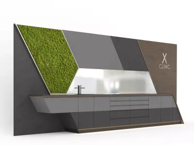 Hiworc Medical Clinic Cabinet Set 6 3D model