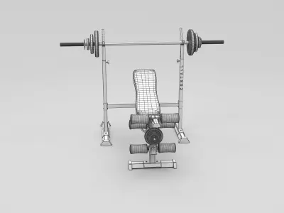 Weight Bench 3D model