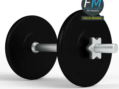Gym equipment dumbbell 3D model