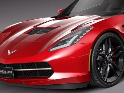 Chevrolet Corvette C7 Stingray Coupe CG 2014 3D model