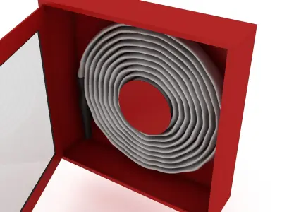 fire hose model 3D model Low-poly 3D model