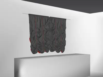 Marvelous Designer and 3DS Max Curtains01 Variation Smallest 3D model