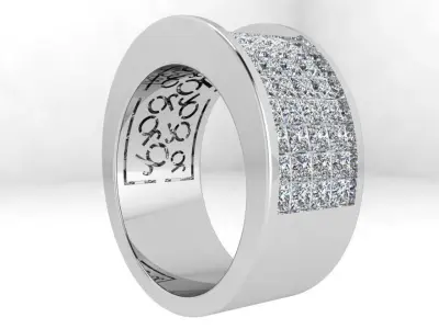 Diamond Band Ring 3763 3D print model
