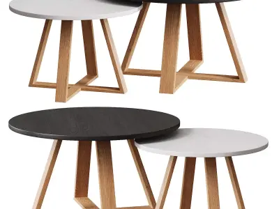 Solid Wood Coffee Table 3D model