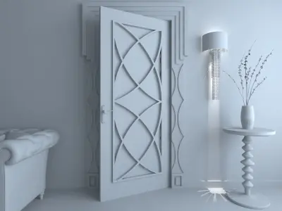 SET DOORS art deco style 3D model