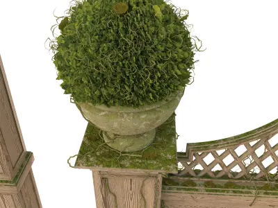 Pergola for the park 3D model