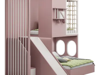Childrens bunk bed 35 3D model