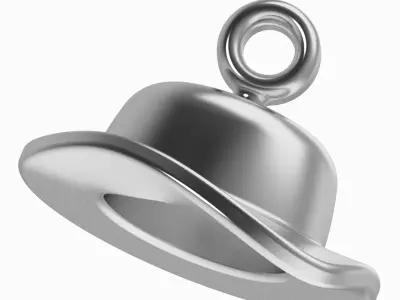 Earring Floppy Hat 3D print model