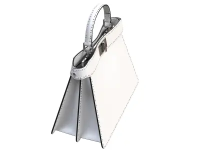 Fendi Peekaboo Bag White Low-poly 3D model