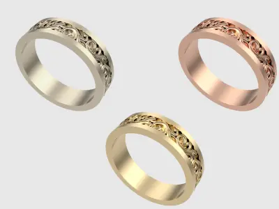 Intricate Filigree Band Ring JDBCo 3D print model