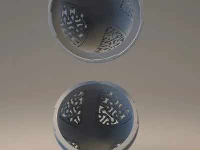 Easter egg with carved ornament - Nummer 04 3D print model