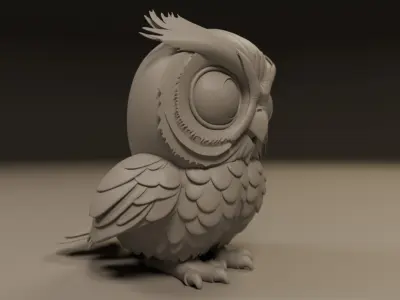 decorative owl 3D print model