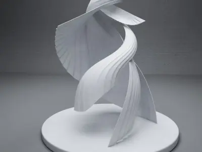 modern Abstract sculpture 05 3D model