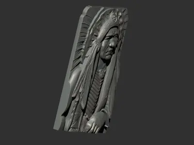 indian pendant 3D print model