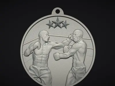Boxing Medal 3D print model