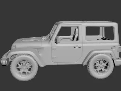 Jeep Wrangler 2Door 2022  Free 3D print model