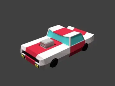 Animated lowpoly cars pack Low-poly 3D model