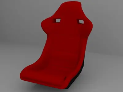 Car Seat 05 Low-poly 3D model