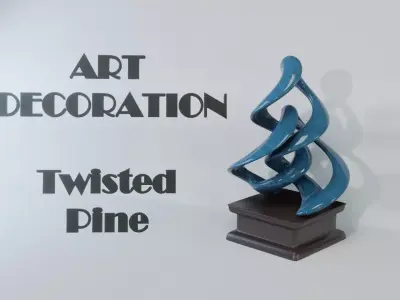 Art Decoration - Twisted Pine - Stylish Statue 3D model