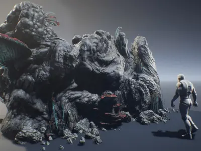 Ancient Cavern Set II - Unreal Engine Asset Pack Low-poly 3D model