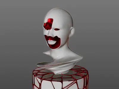 Layered Statue Sculpture 3D 3D model