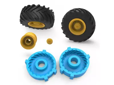 Tractor Tire Mold 3D print model