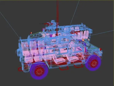  Dongfeng armored vehicle  3D model