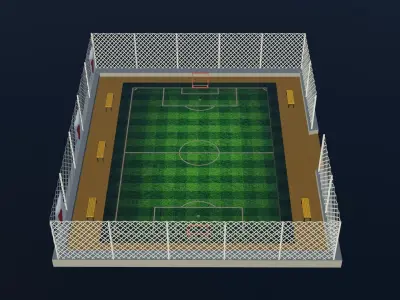 Soccer Stadium - Japan Low-poly 3D model