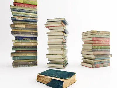 69 Old Books 3D model