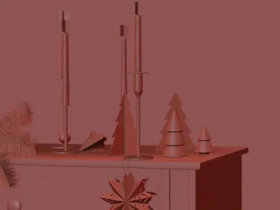 HM - Porcelain and Metal Christmas Decoration - Gaga 3D model