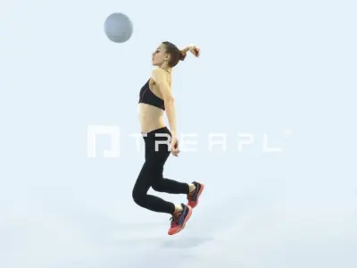 Beauty 17B Jumping Smashing Sports Volleyball Woman Low-poly 3D model