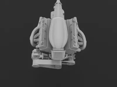 632 Chevrolet Big Block with TH400 Automatic Transmission 3D print model