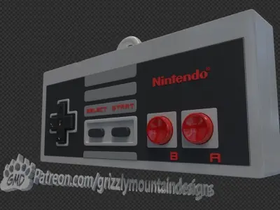 Nes Nintendo Controller Christmas Ornament 3D print model