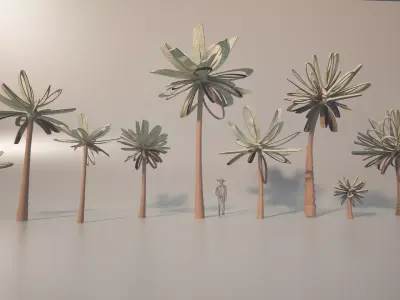 Collection of conceptual palm trees S1