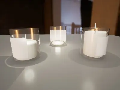 Little candle in jar - PBR game ready model for UE 4 and 5 Low-poly 3D model
