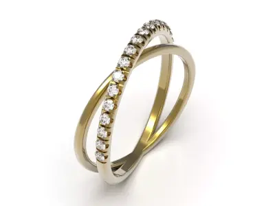 Braided Woven stl 3d jewelry gold Ring model jr00299 3D print model