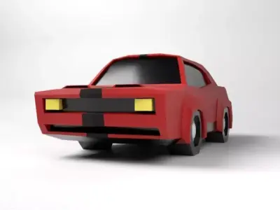 Car Toon Race Car Low-poly 3D model
