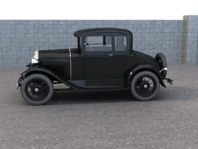 Classic Car Coupe 3D model