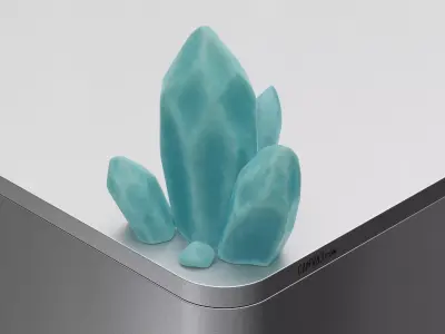 Ice Crystal Low-poly 3D model