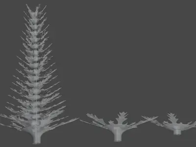 necklace and chrostmas tree Free 3D model