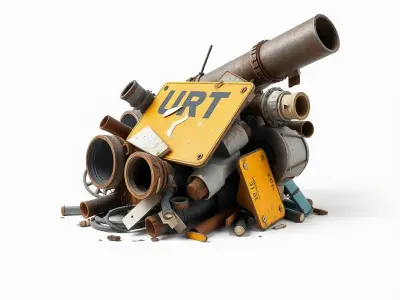 Discarded Urban Heap Asymmetrical model pack Low-poly 3D model