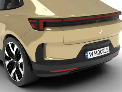 Polestar 4 2024 3d model  3D model