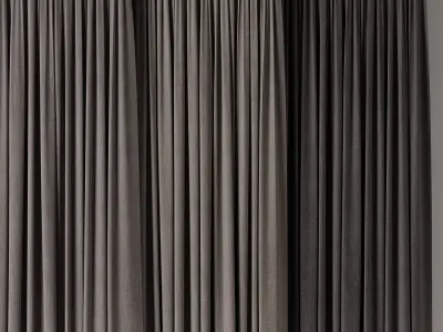 Brown curtains collections 02 HBH Low-poly 3D model
