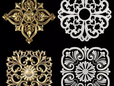 Decorative Wall Rosettes 10 3D model