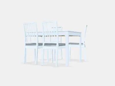 EKEDALEN - EKEDALEN Table and 4 chairs 2 3D model